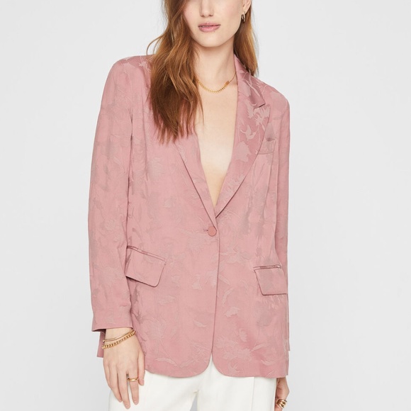 Soft Jacquard Blazer - New With Tags - NEVER WORN - Dark Rose